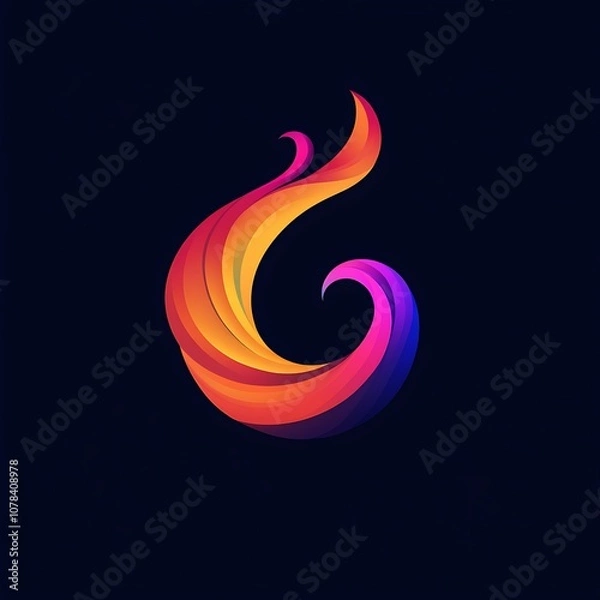 Fototapeta Modern abstract logo design ai generated