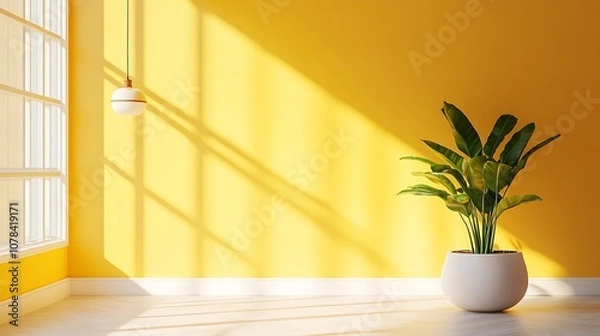 Fototapeta Solid apricot yellow background with a light, clean finish