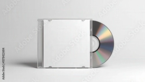 Obraz A cd jewel case is a standard case used for storing CDs, providing protection with its durable plastic shell.