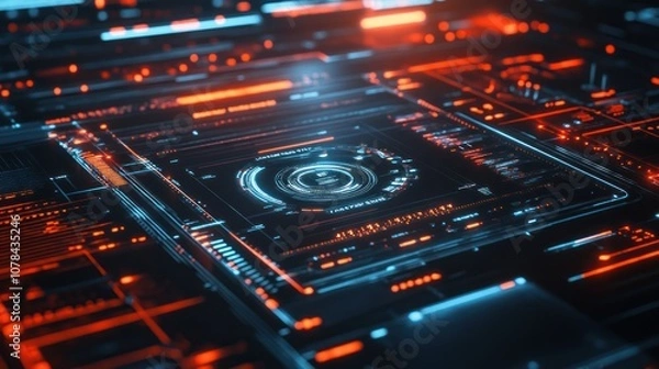 Fototapeta Futuristic Interface