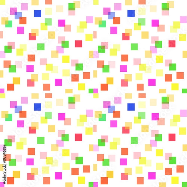 Obraz геометрические фигуры разноцветные квадраты  на белом фоне
