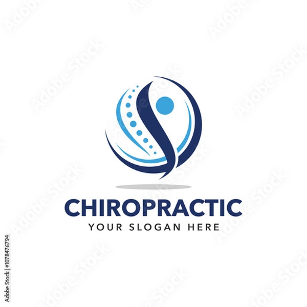 Fototapeta Chiropractic logo template vector illustration