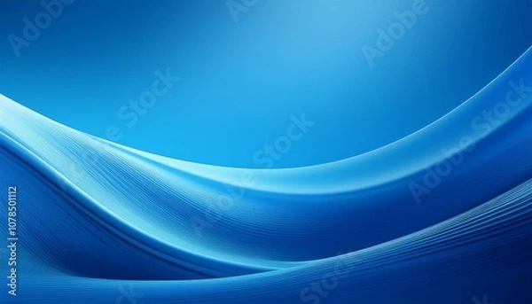 Fototapeta smooth blue curve design blending with blurred lines creates a light blue gradient abstract banner background with ample copy space image
