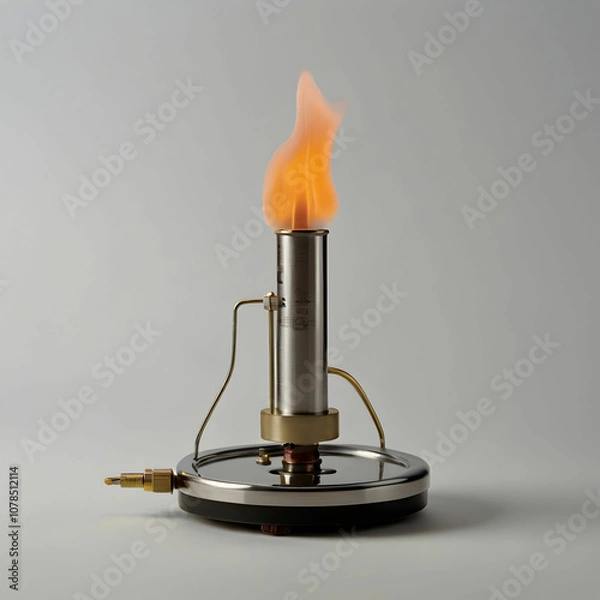 Fototapeta A Bunsen burner with a small control knob