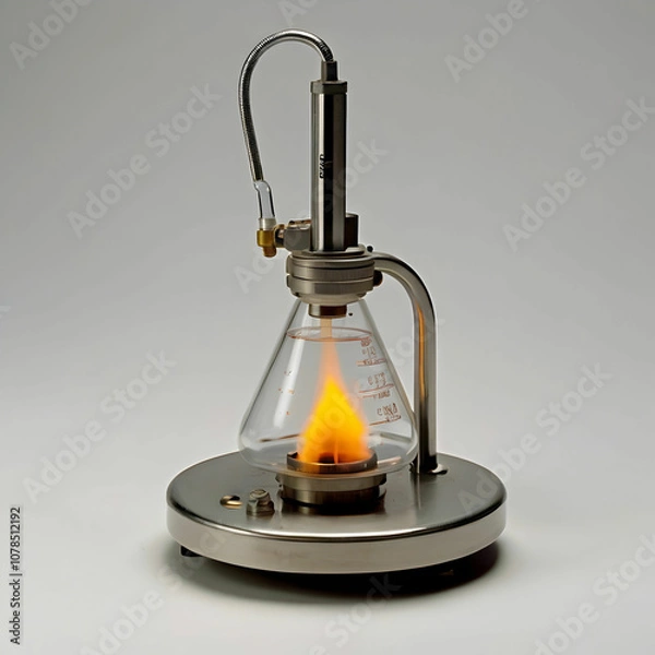 Fototapeta A Bunsen burner with a small control knob
