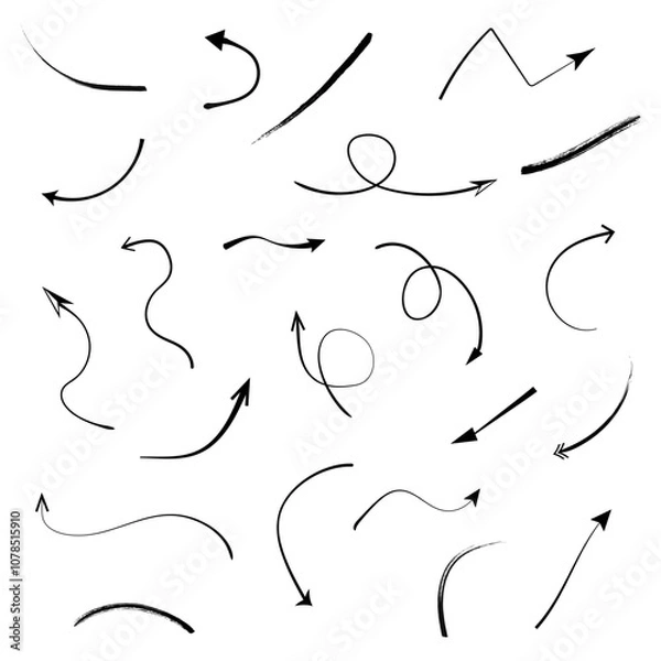 Fototapeta set of black arrows