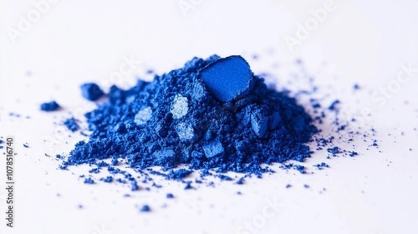 Fototapeta Vivid Blue Pigment: A Captivating Close-Up of Crushed Color