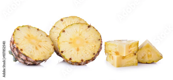 Fototapeta pineapple with slices isolated
