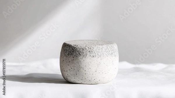 Fototapeta Monochromatic Ceramic Masterpiece: A Study in Texture and Light