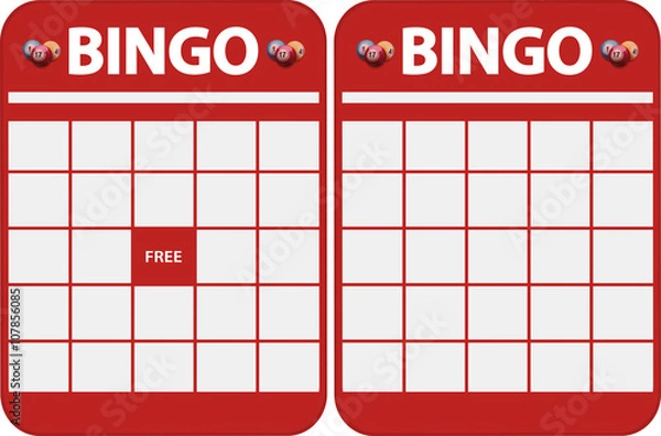 Obraz Puste karty bingo