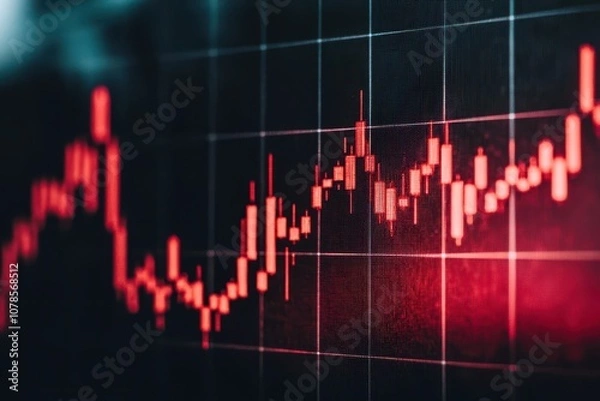 Fototapeta Analyze Financial Market Trends with Data Visualization Techniques to Make Informed Investment Decisions
