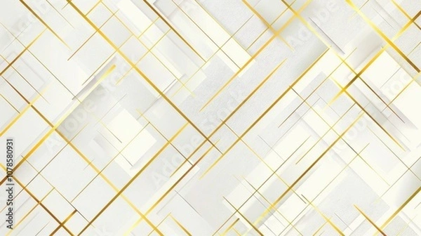 Fototapeta White and gold lines background