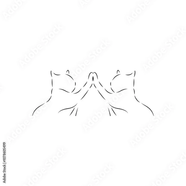 Obraz minimal t shirt print design illustration simple black and white slogan 