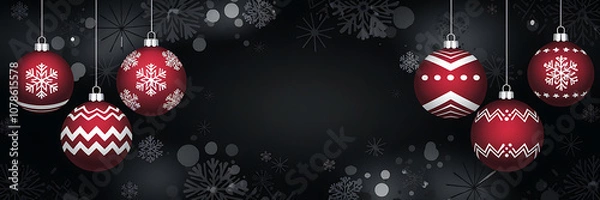 Fototapeta Christmas theme background with empty space for you