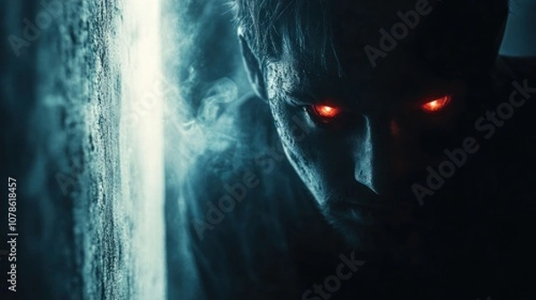 Fototapeta The Glowing Eyes of Darkness