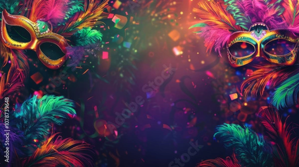 Obraz a background for a poster for Mardi Gras