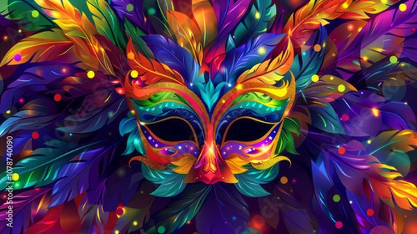 Obraz a colorful background for a poster for Mardi Gras