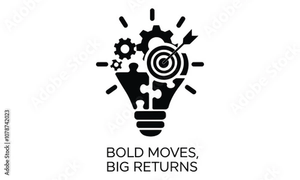 Obraz Innovate, Puzzle, Bulb for Business Success logo Templates | Leadership, Growth, and Collaboration Icons"