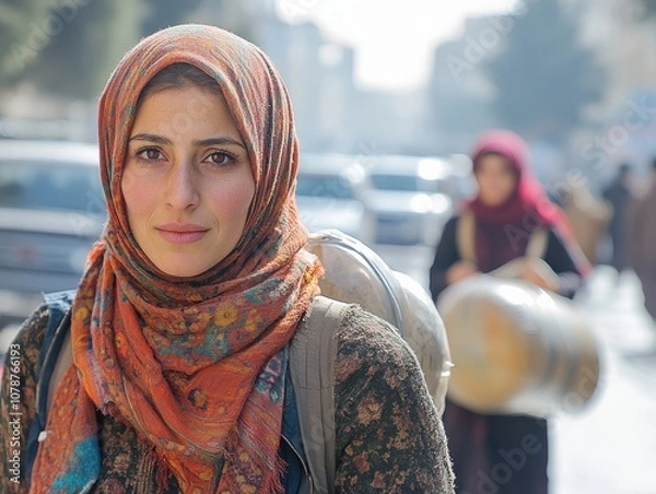Obraz The concept of immigration and refugees is highlighted within the context of the Syrian crisis, focusing on the experiences and challenges of the Syrian diaspora