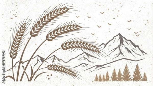 Obraz Grunge Texture Overlay with Rough Grains," "White Background with Rough Grunge Texture Effect