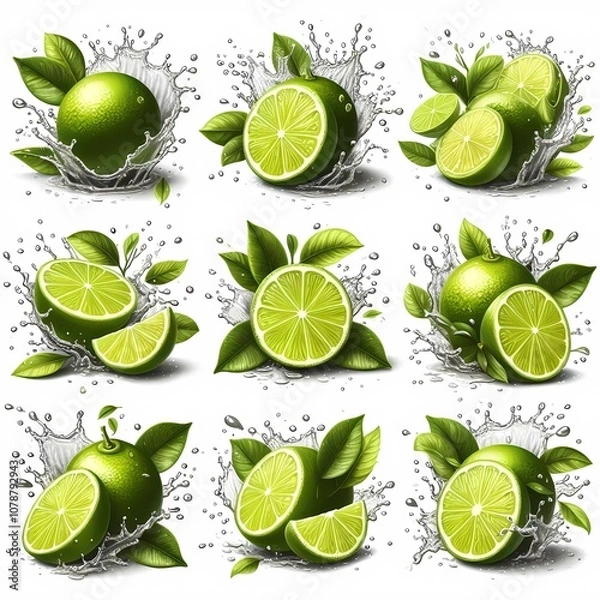 Obraz set of lime