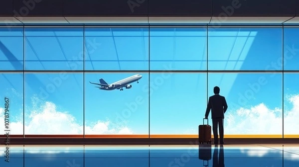 Fototapeta Departure at the Airport