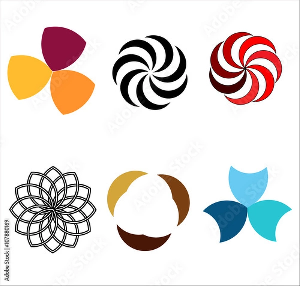 Fototapeta Spiral Movement and rotation Logos