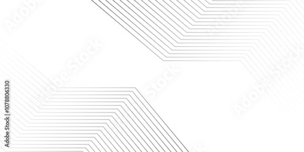 Fototapeta Abstract white and gray color geometric dynamic lines pattern transparent background design.