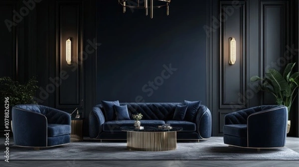 Fototapeta Luxury Living Room Interior Design