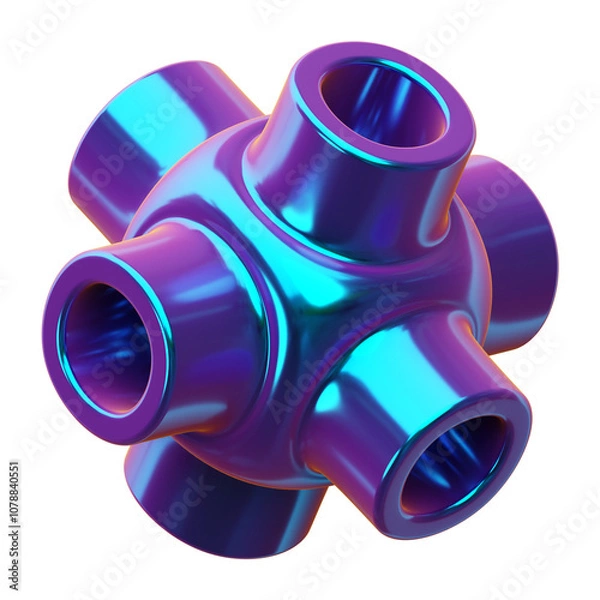 Obraz abstract shape glass 3d illustration