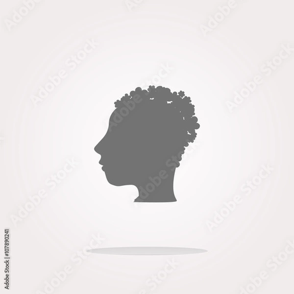 Fototapeta vector idea people head circle glossy wen icon. Web Icon Art. Graphic Icon Drawing