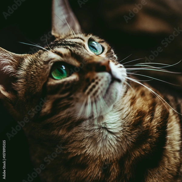 Obraz Golden spotted bengal cat