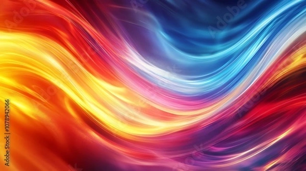 Fototapeta Abstract representation energy flow in dynamic colors. Ideal for technology and innovation themes.