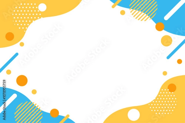 Fototapeta 幾何学　フレーム　ビタミンカラー　