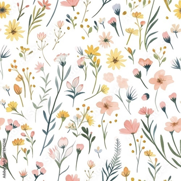 Fototapeta a close up of a bunch of flowers on a white surface