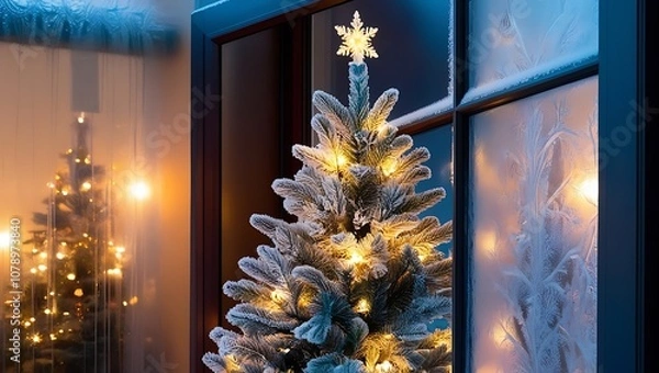 Fototapeta Capture the essence of a magical Christmas with this high-resolution image of a beautifully decorated Christmas