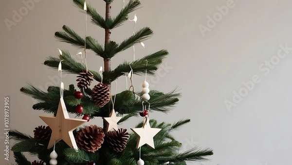 Fototapeta Capture the essence of a magical Christmas with this high-resolution image of a beautifully decorated Christmas