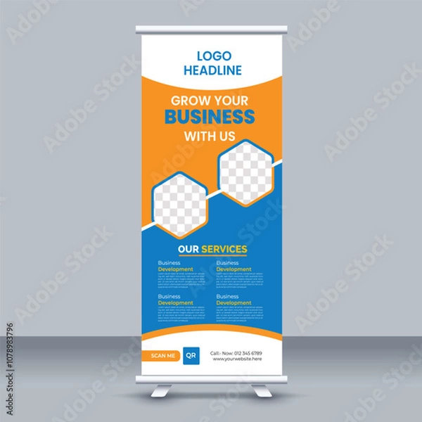 Fototapeta Rollup Banner design template
