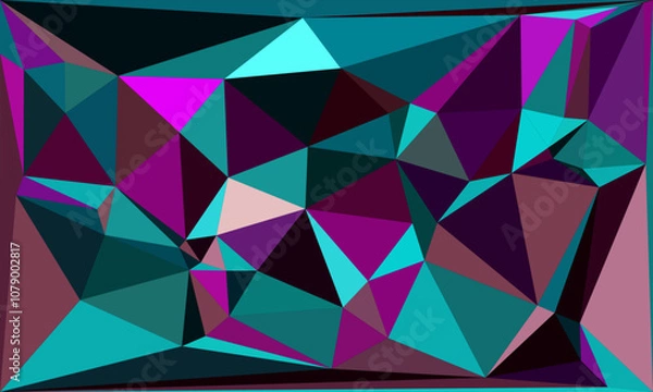 Fototapeta Vibrant Polygon Background Collection: Abstract Geometric Patterns in Bold and Pastel Hues