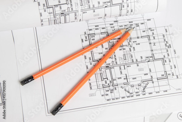 Obraz electrical engineering drawings printing and pencil 	
