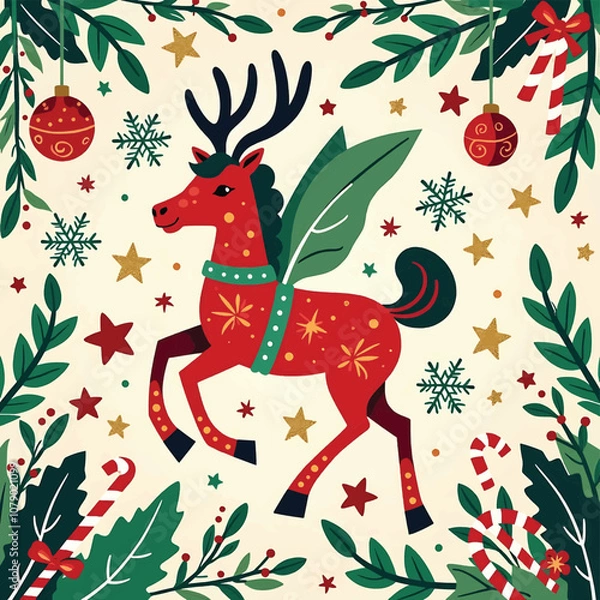 Fototapeta Christmas Elements Design