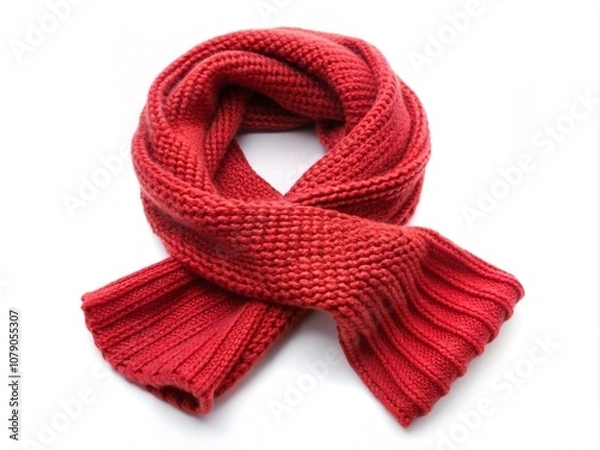 Obraz Warm knitted scarf  generative ai