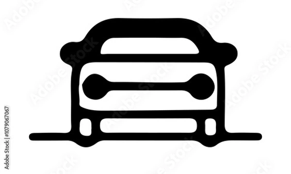 Obraz Front View Of Car Design By Illustration