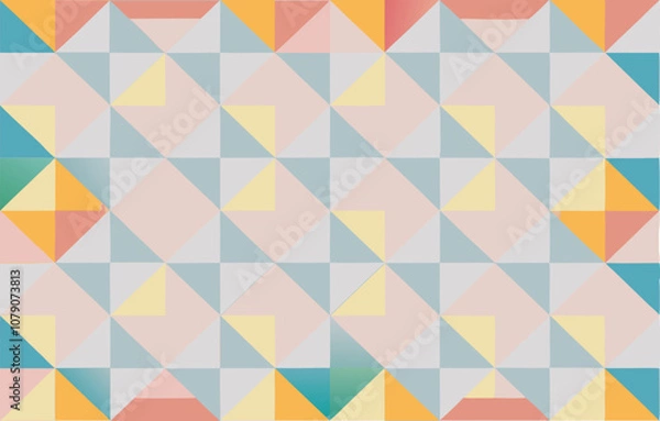 Fototapeta Abstract color poster seamless decorative pattern art vector 