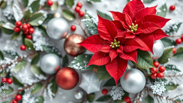 Obraz Christmas decoration pattern. Christmas background