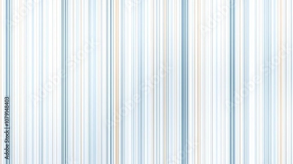 Fototapeta Blue and white striped wall with a light blue stripe. The stripes are thin and evenly spaced