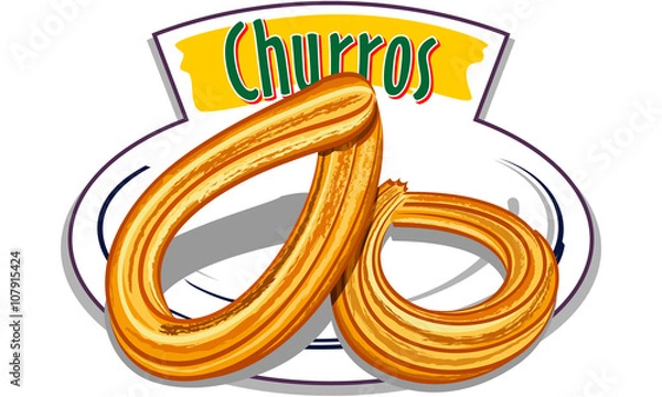 Fototapeta Churros vector