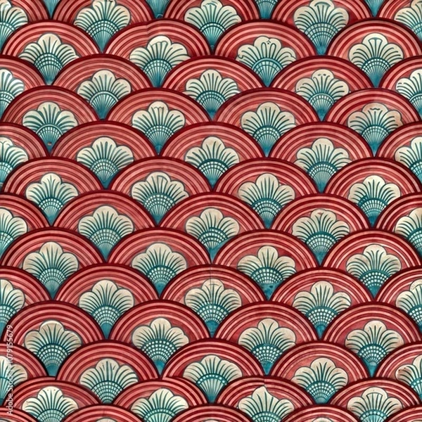 Fototapeta Traditional Japanese Wave Pattern