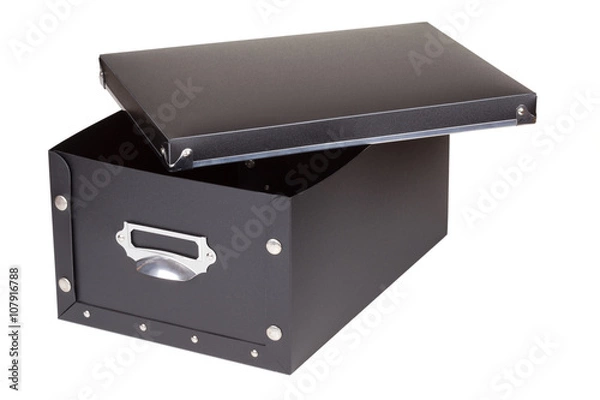 Fototapeta Schwarzer Aufbewahrungsbox
