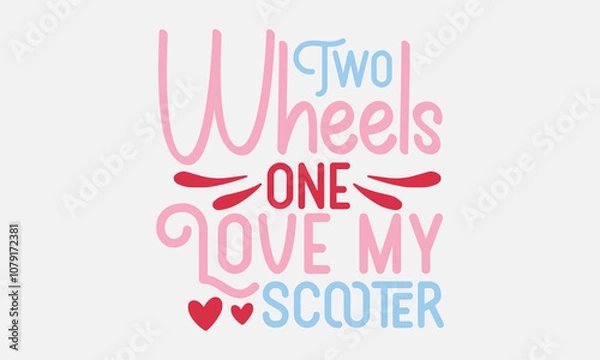 Fototapeta Retro Scooter EPS Design, And Single Design